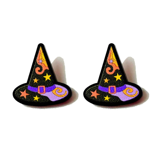 Retro Witch Hat Post Earrings