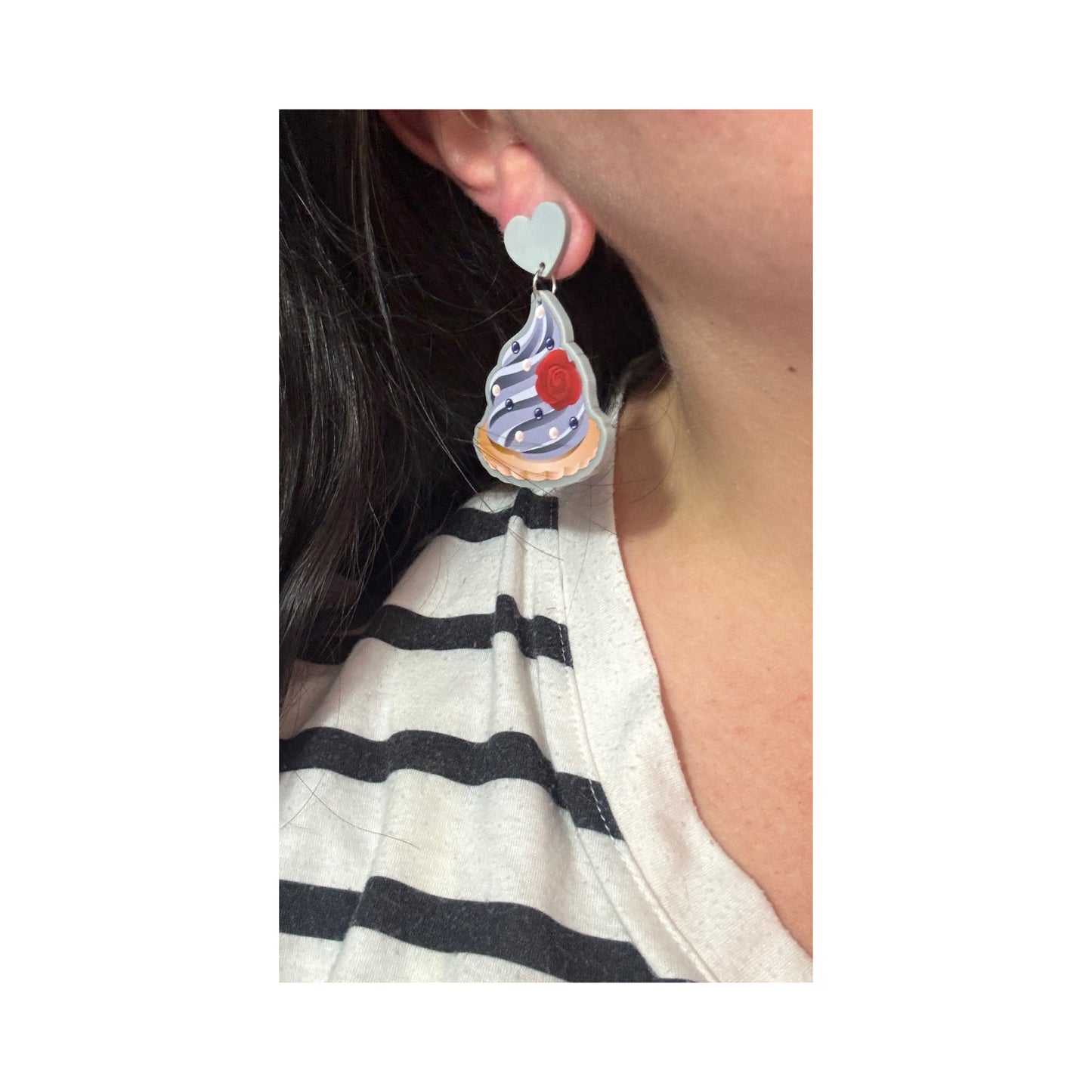 Grey Stuff Drop Earrings