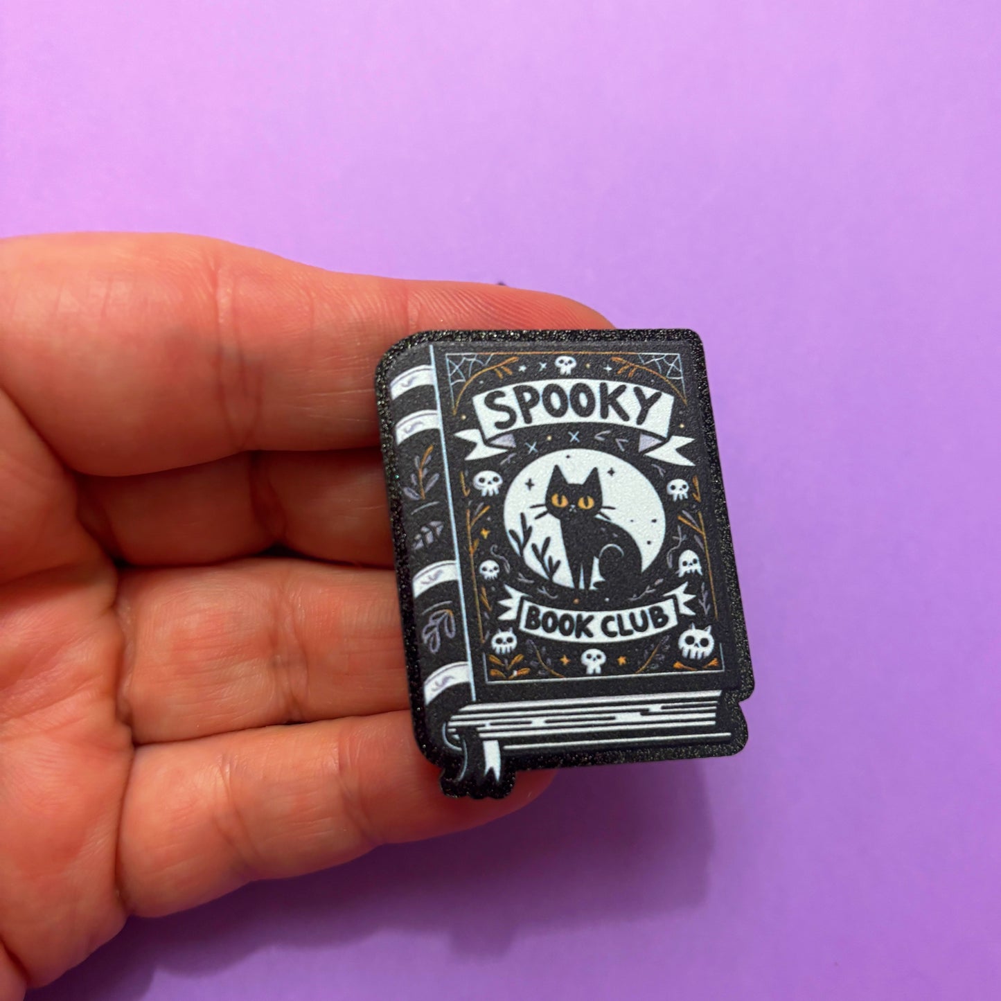 Spooky Book Club Book Pin