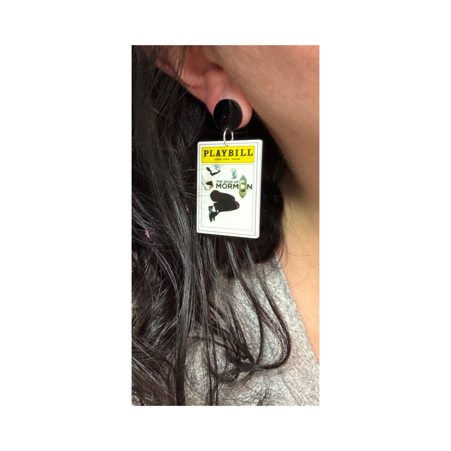 Book of Mormon Playbill Drop Earrings