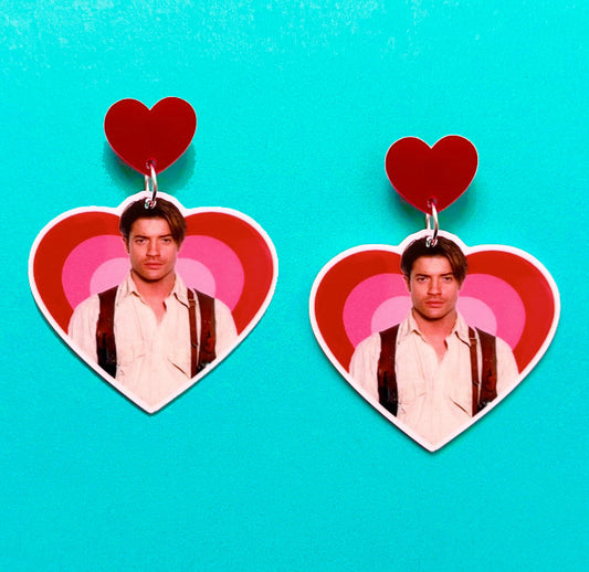 90s Brendan Heart Drop Earrings