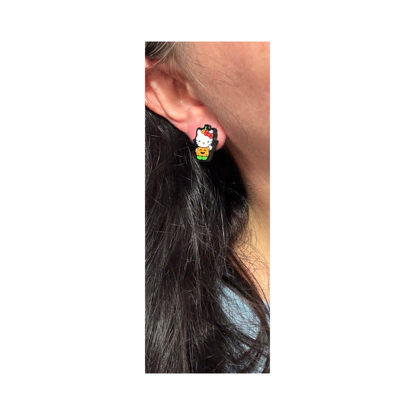 Pumpkin HK Post Earrings