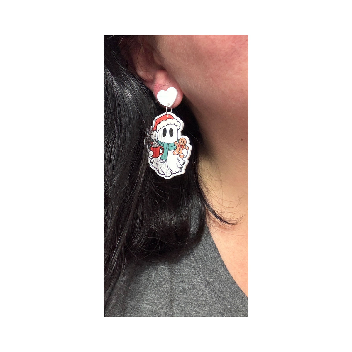 Festive Ghostie Drop Earrings