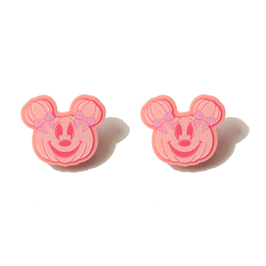 Pastel Coquette Mouse Pumpkin Post Earrings