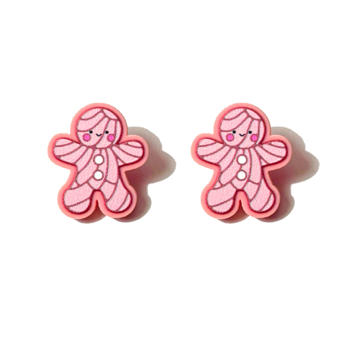 Pink Concha Gingerbread Post Earrings