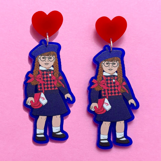 Molly Book Outfit Doll Drop Earrings