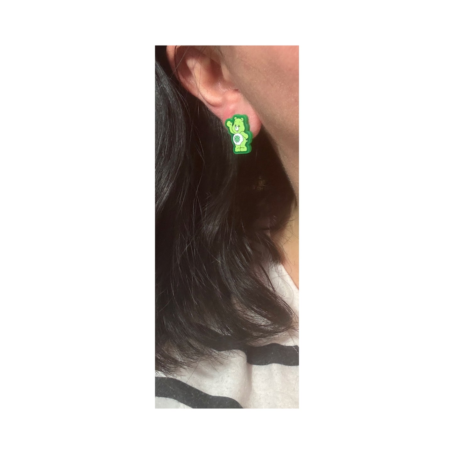 Lucky Rainbow Bear Post Earrings