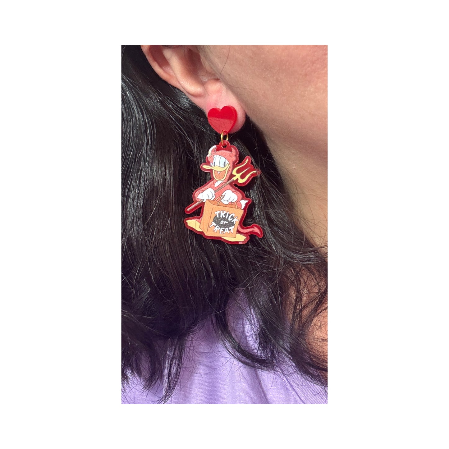 Devil Duck Drop Earrings