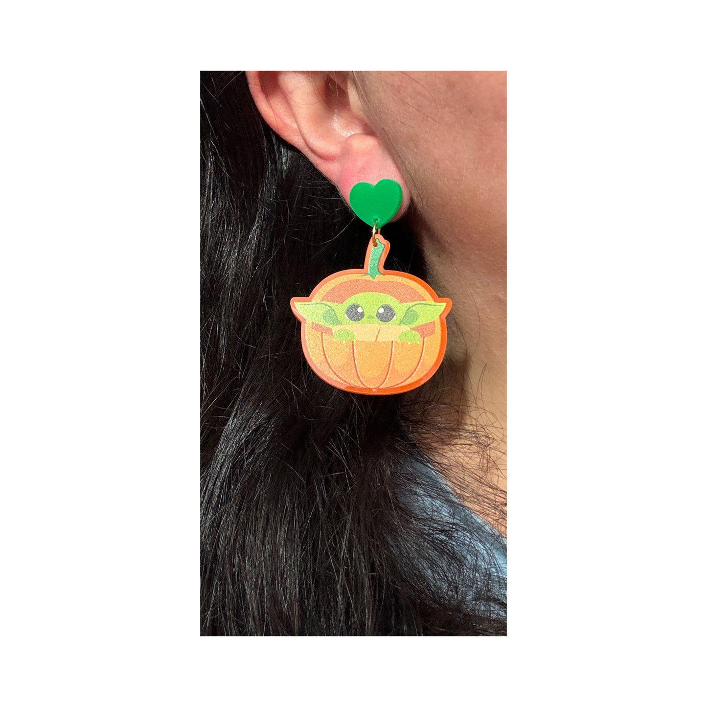 Pumpkin BB Child Drop Earrings