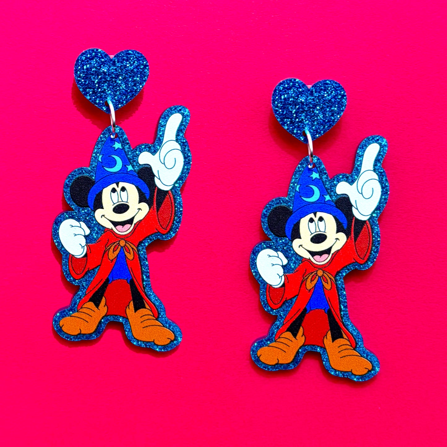 Sorceror Mouse Sparkle Drop Earrings