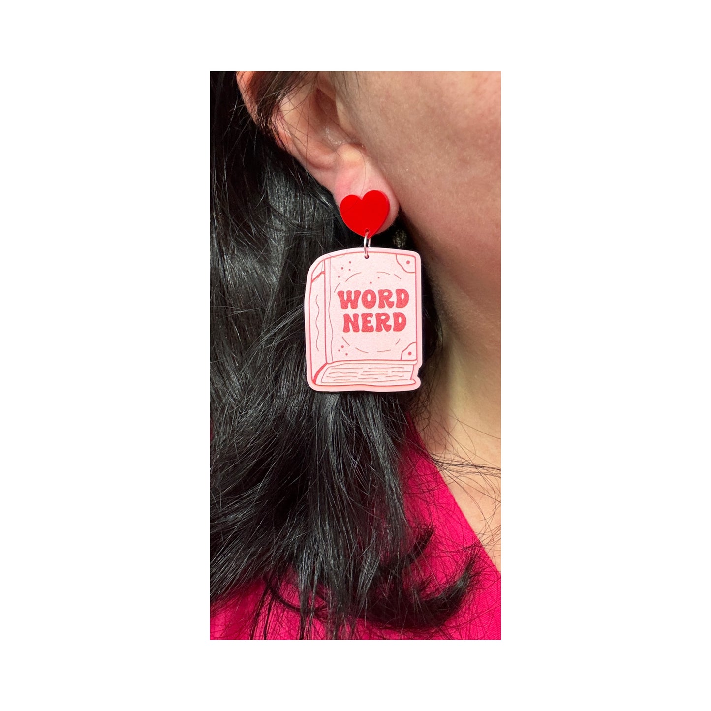 Word Nerd Drop Earrings