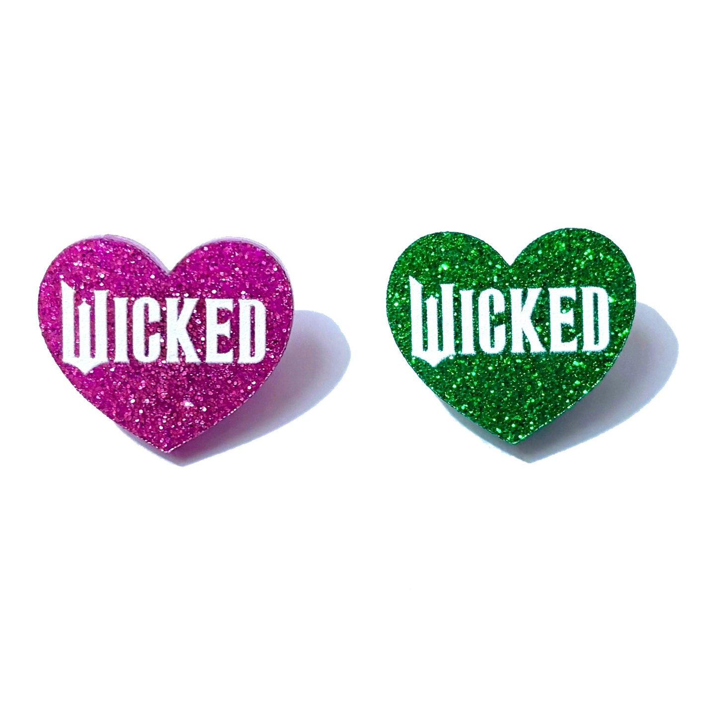Wicked Heart Sparkle Post Earrings