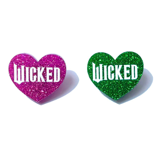 Wicked Heart Sparkle Post Earrings