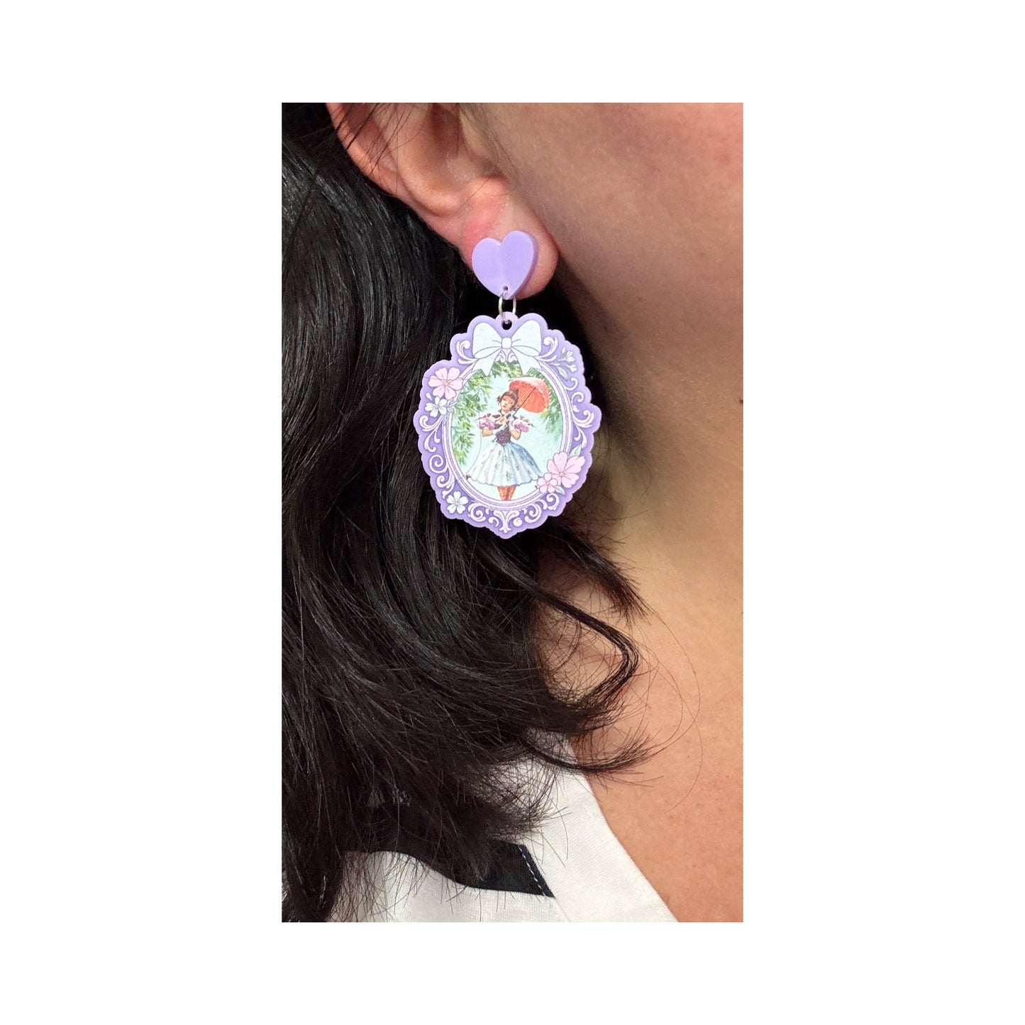 Tightrope Girl Cameo Drop Earrings