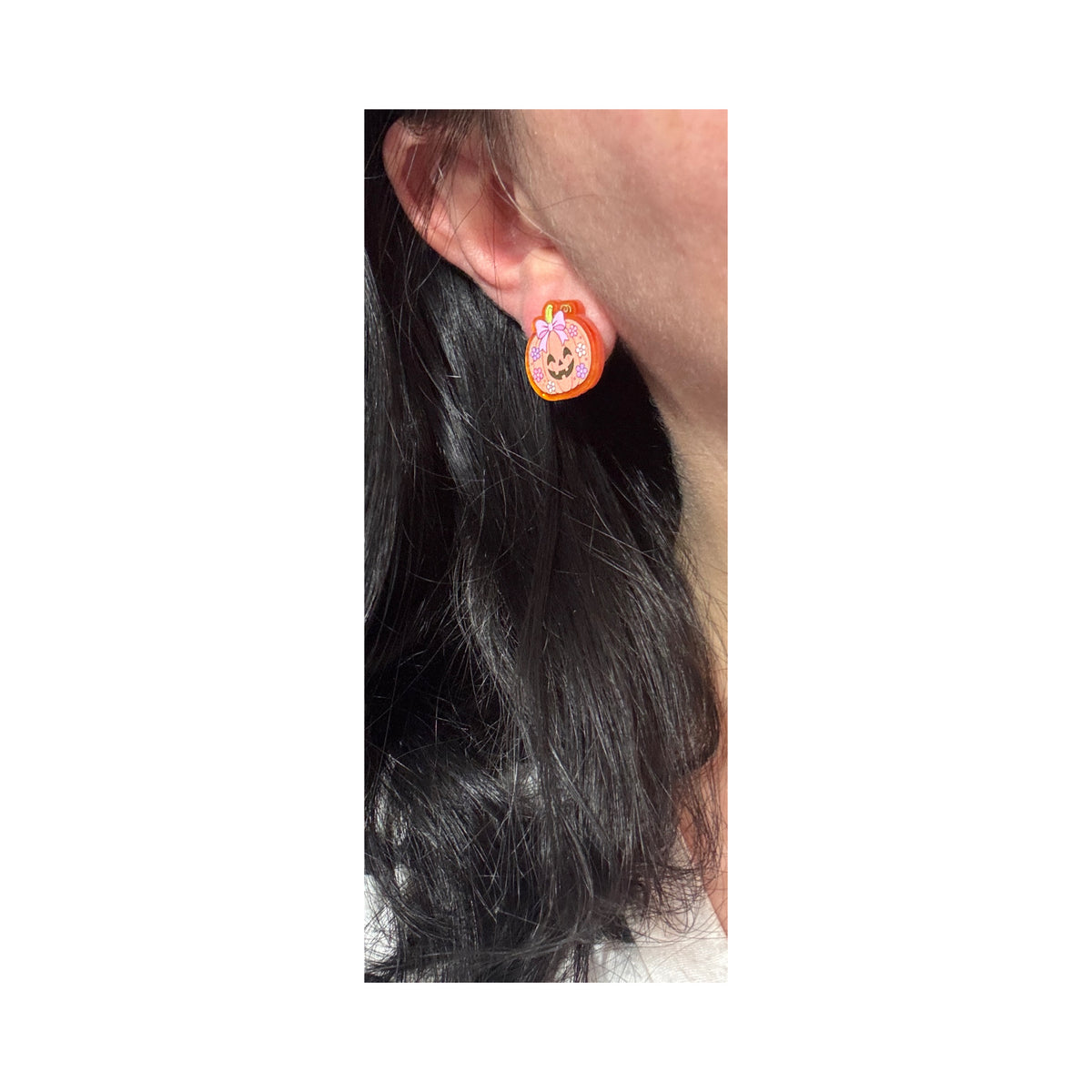 Flower Pumpkin Cutie Drop Earrings