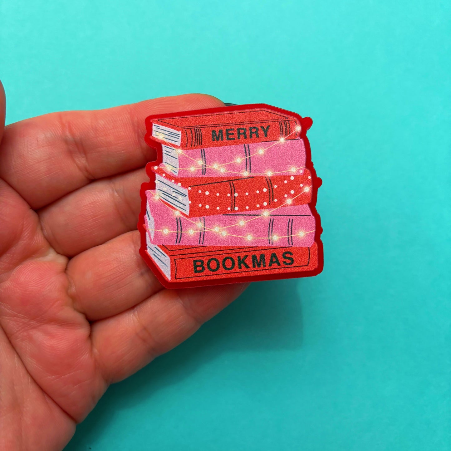 Merry Bookmas Pin
