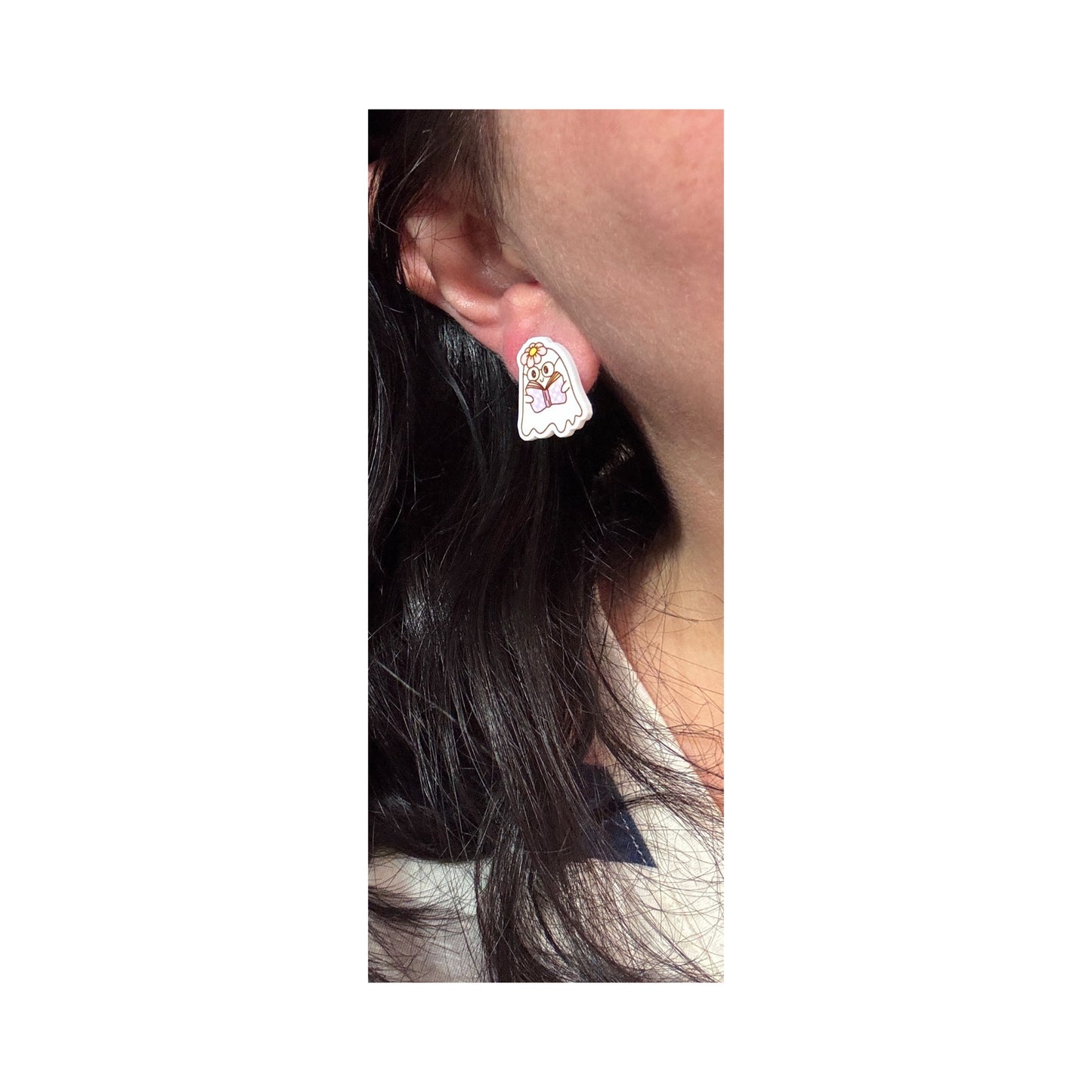 Blooming Book Boo Post Earrings