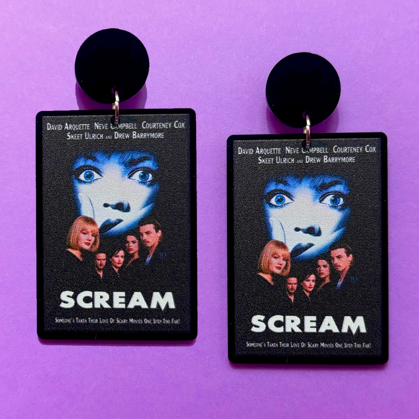 Scream Acrylic Drop Earrings