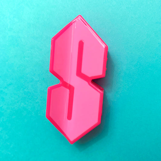 90s S Double Pink Claw Clip