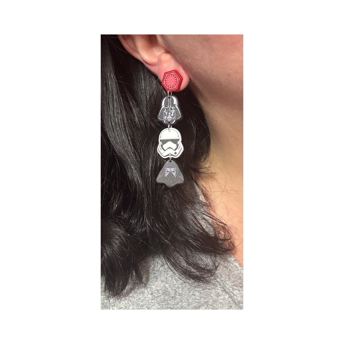 Dark Side Tiered Drop Earrings