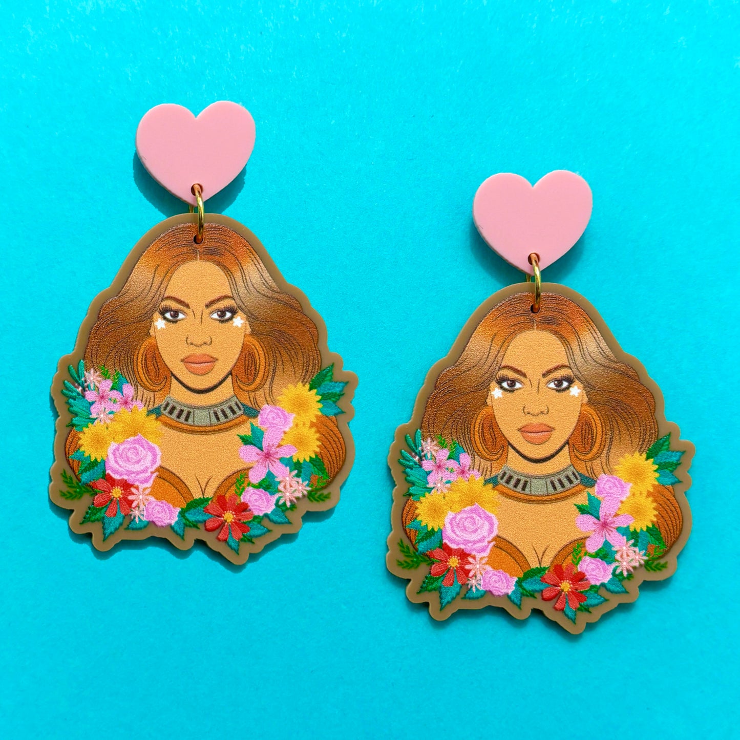 Beyonce Floral Drop Earrings