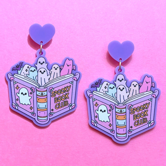 Pastel Spooky Book Club Drop Earrings