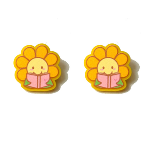Bookish Sunflower Post Earrings