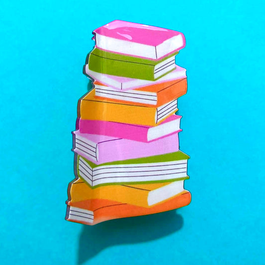 Pink & Green Bookish Hair Claw