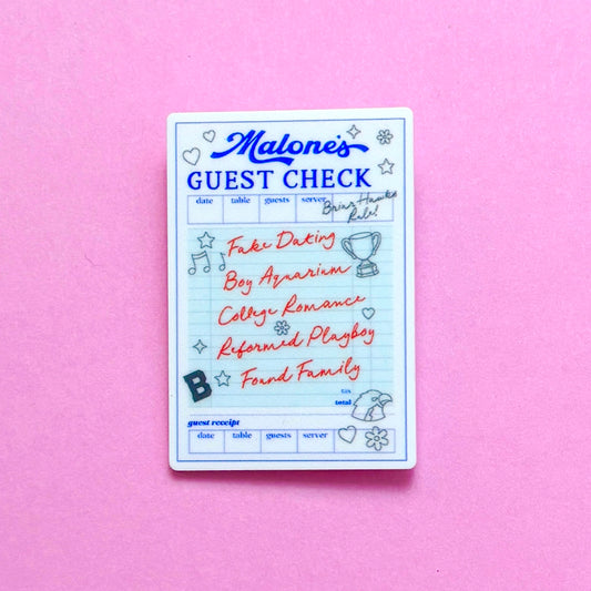 Malone’s Guest Check Pin