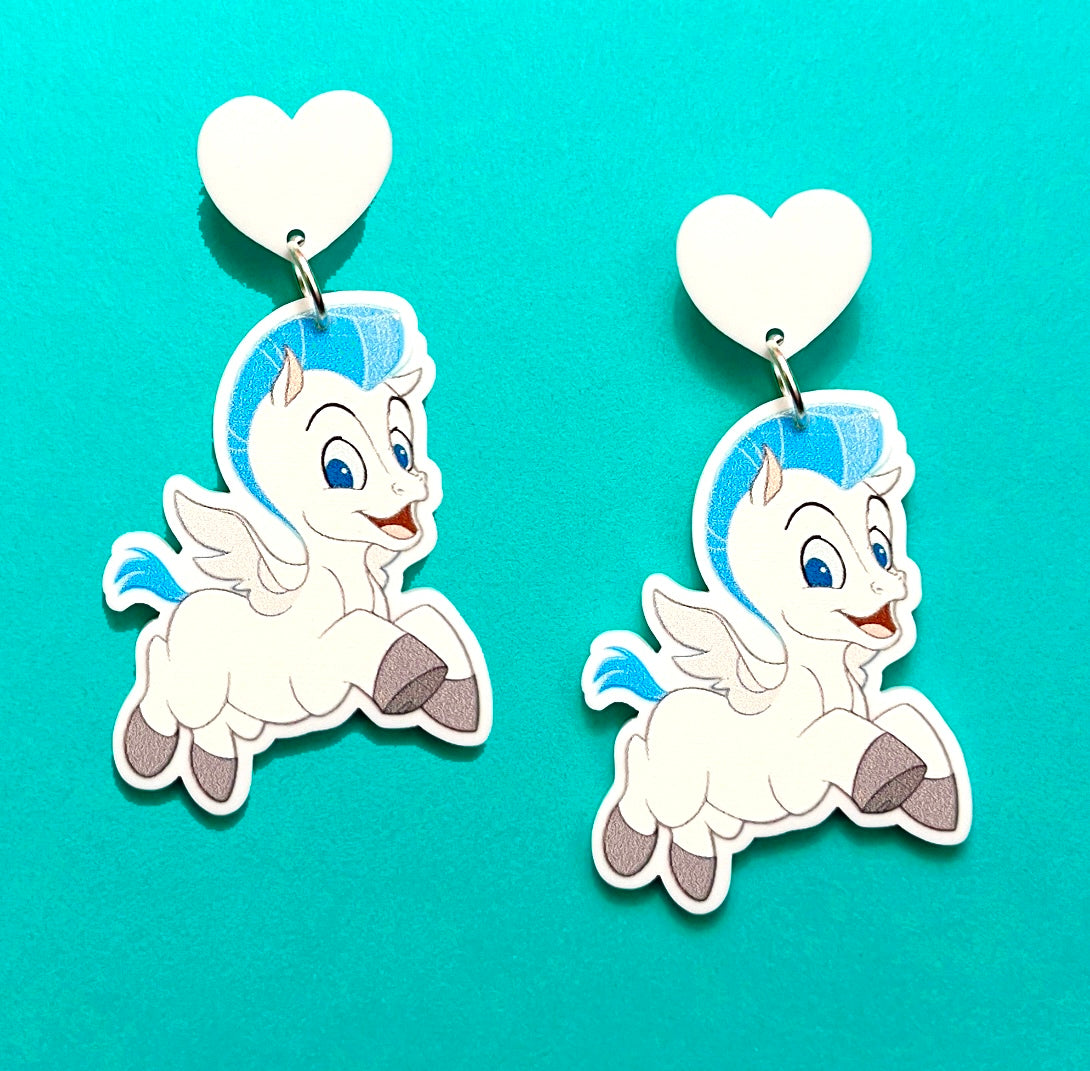 Baby Pegasus Drop Earrings