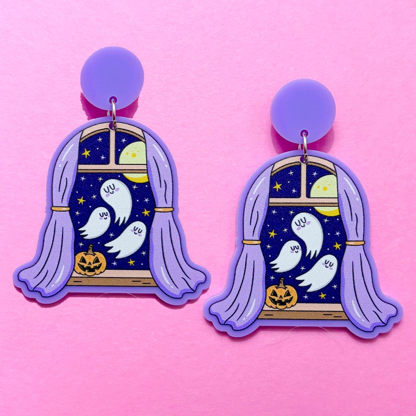 Pastel Spooky Window Drop Earrings