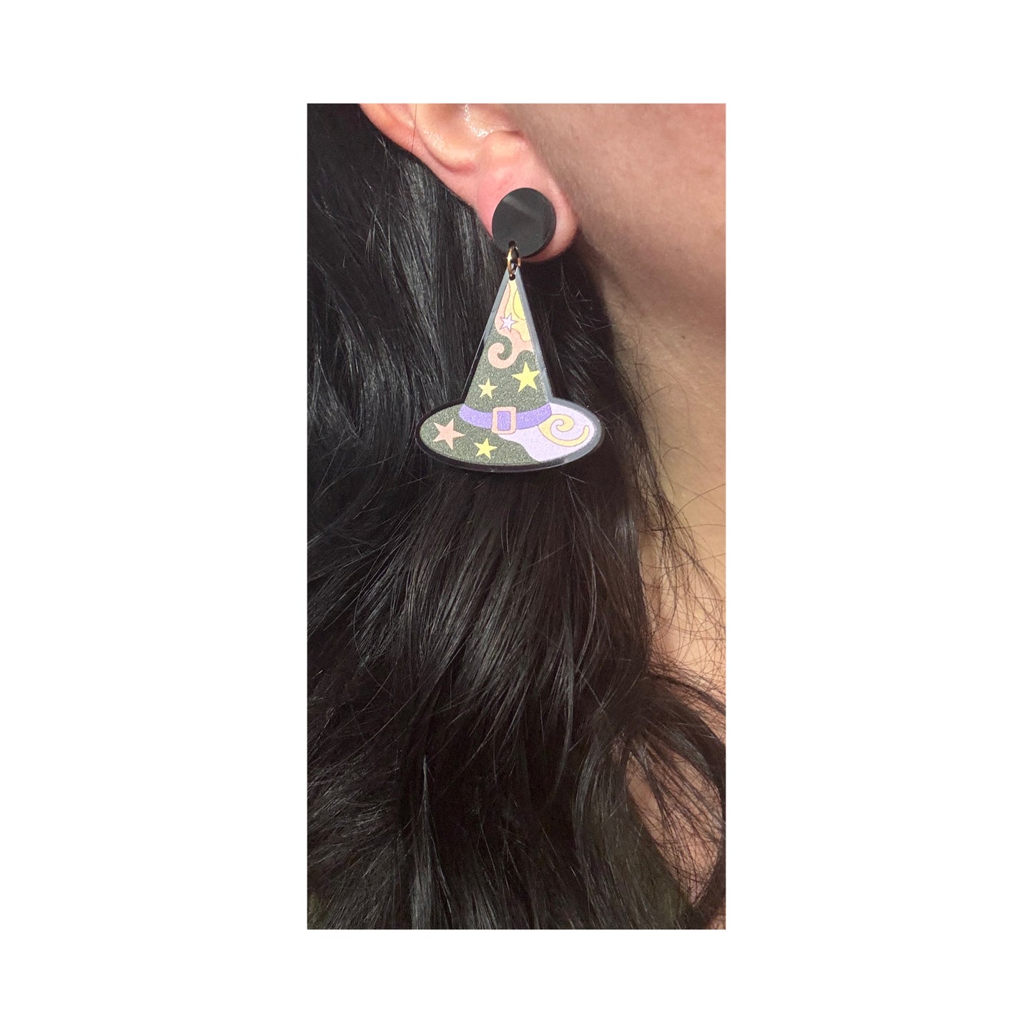 Retro Witch Hat Drop Earrings