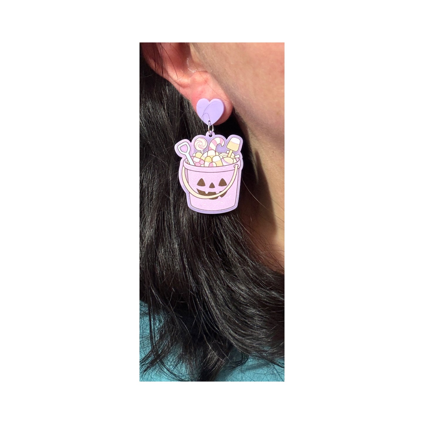 Spooky Sand Pail Drop Earrings