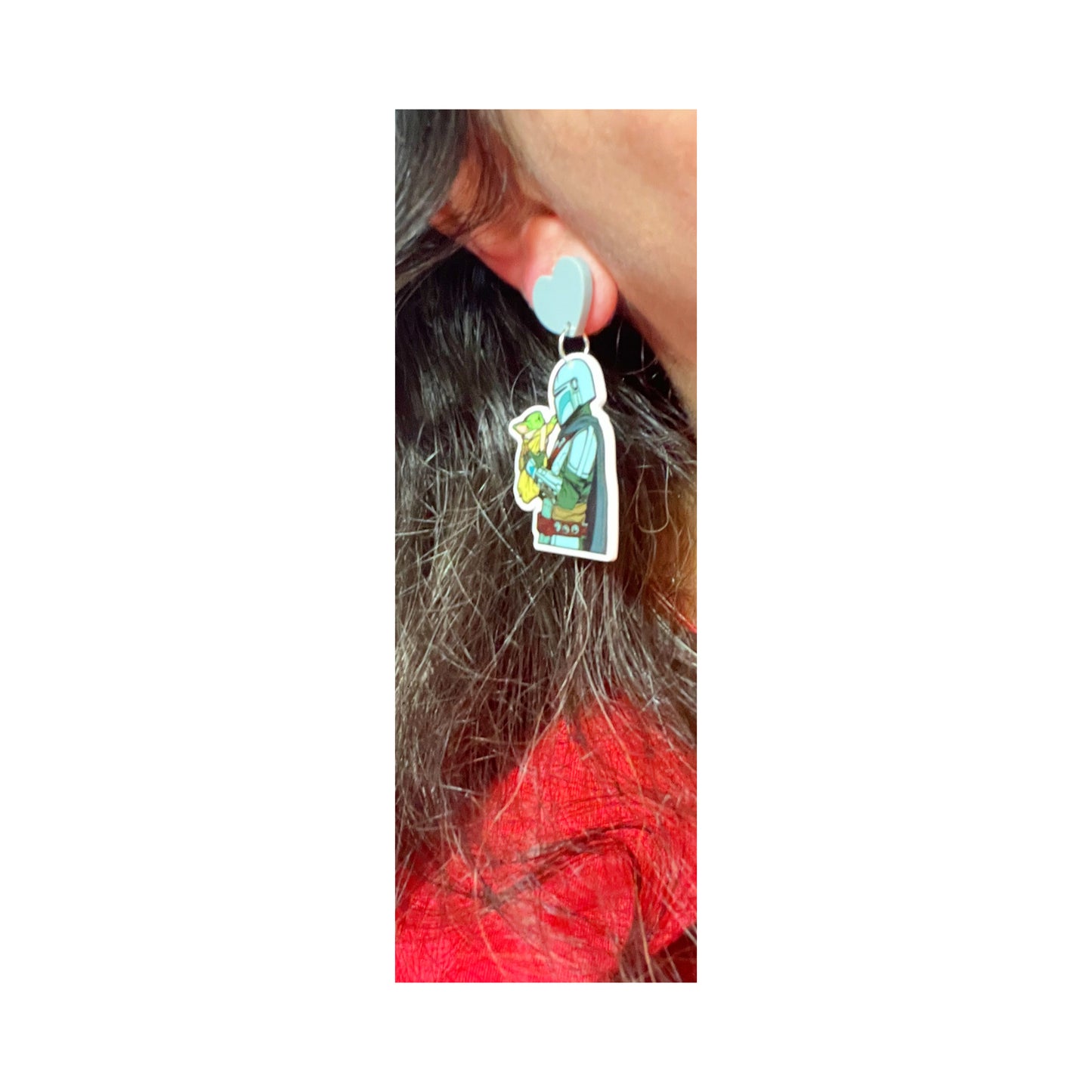 Mando & Child Acrylic Drop Earrings