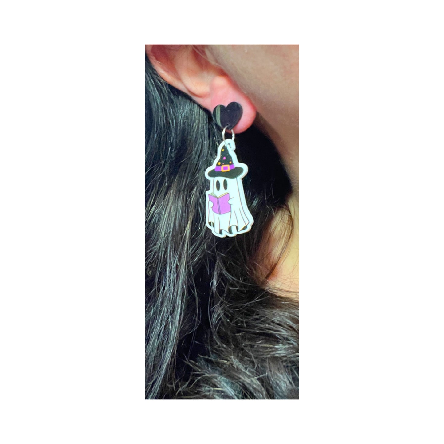 Witchy Ghost Reader Drop Earrings