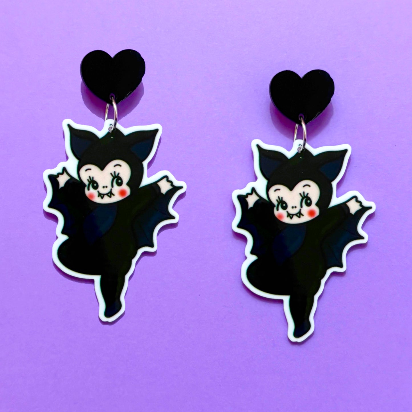 Batty Cutie Doll Drop Earrings