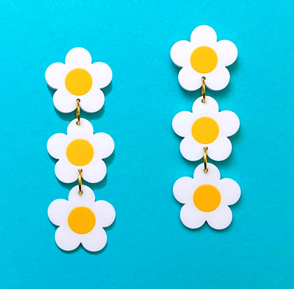 Daisy Tiered Drop Earrings