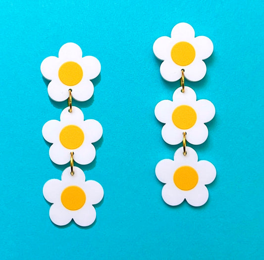 Daisy Tiered Drop Earrings