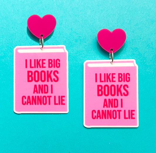 I Like Big Books Pink Drop Earrings
