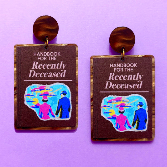 Handbook for the Recently Deceased Acrylic Drop Earrings