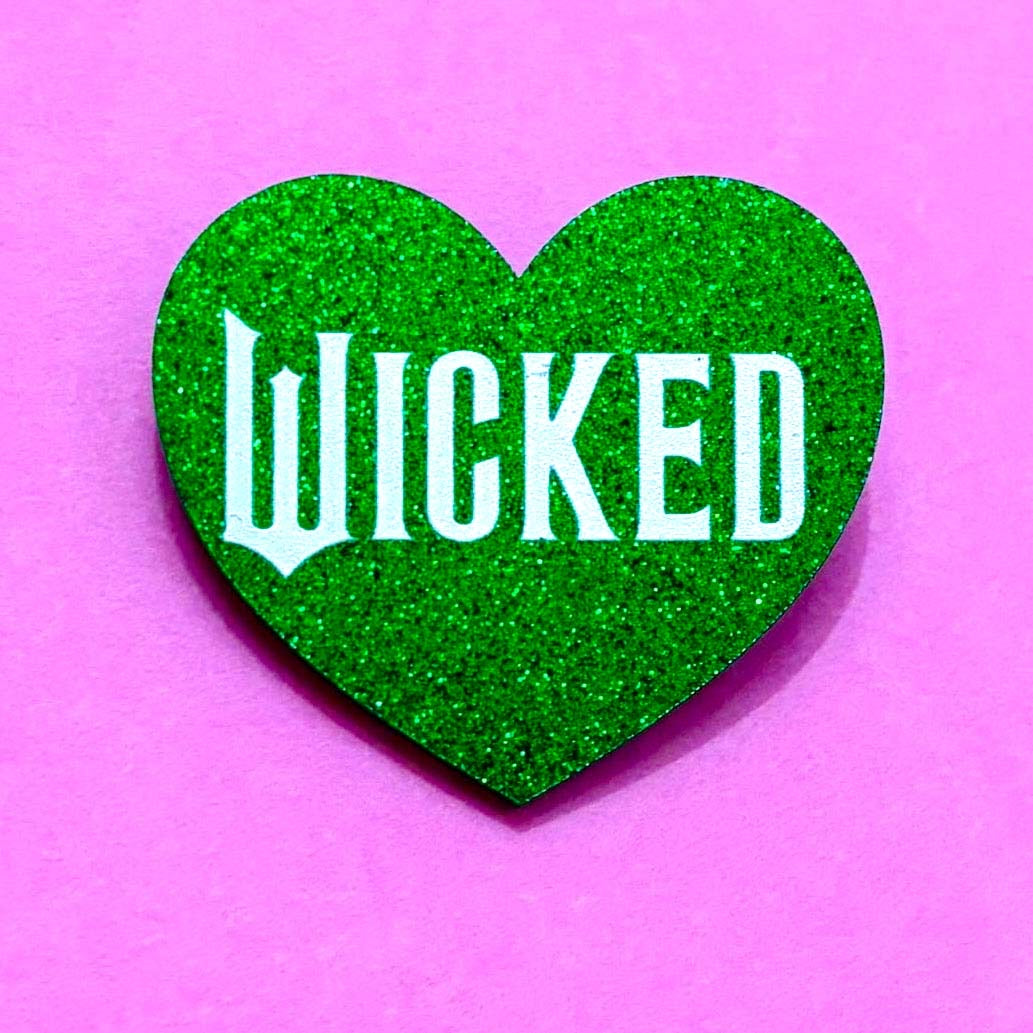 Green Sparkle Wicked Pin
