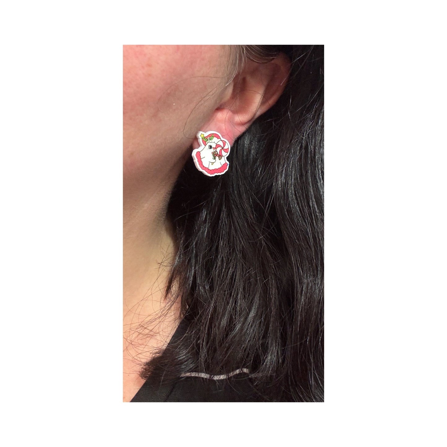Peppermint Boo Post Earrings