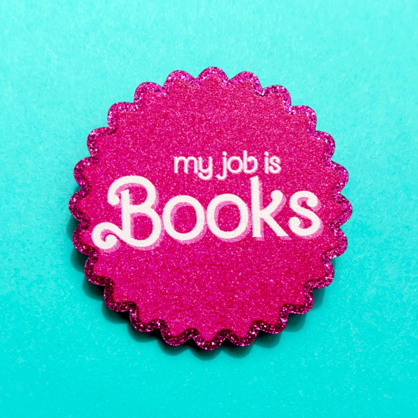 Job Is Books Pin