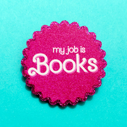 Job Is Books Pin