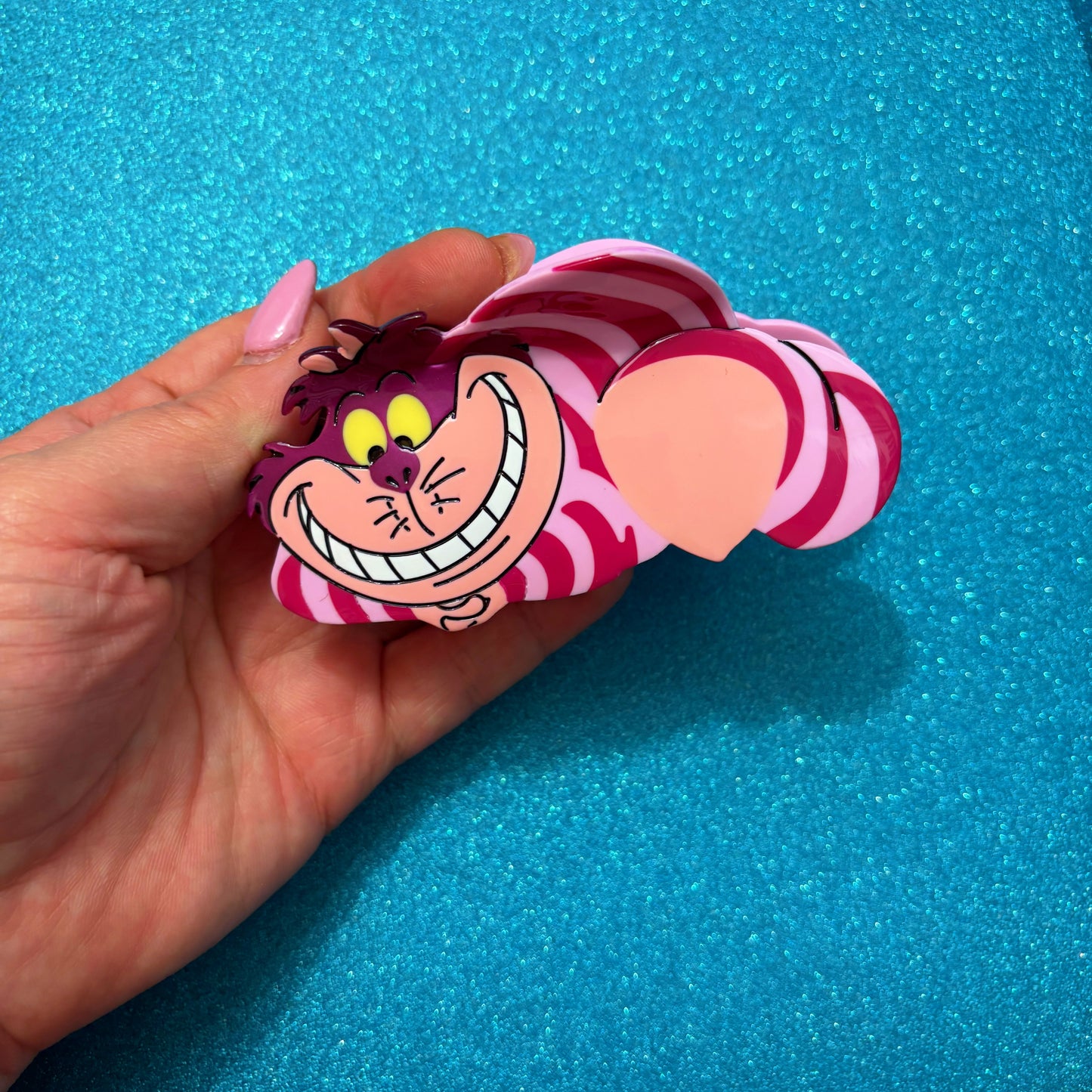 Grinning Cat Hair Claw Clip