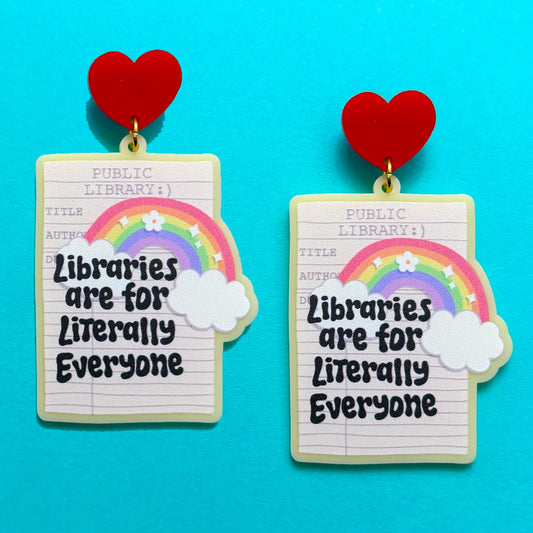 Libraries Are For Everyone Drop Earrings