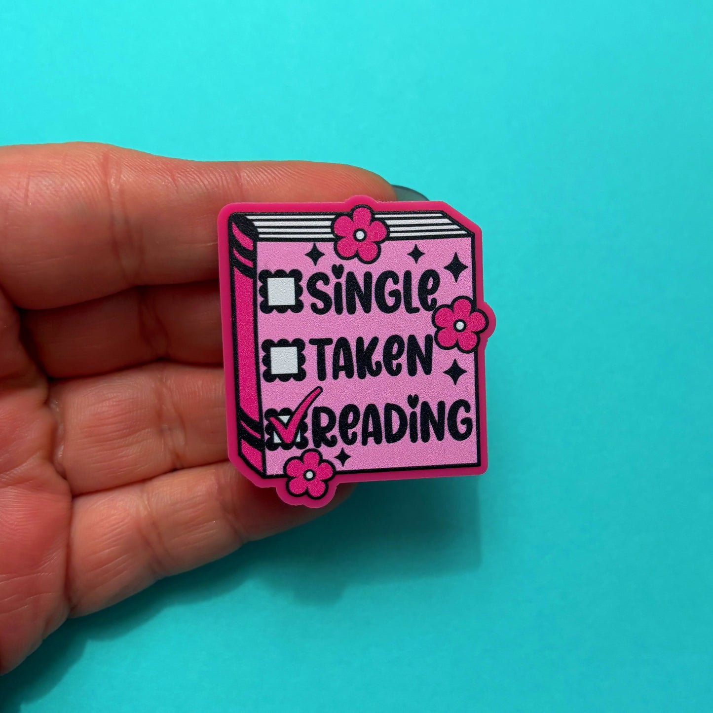 Single Taken Reading Book Pin