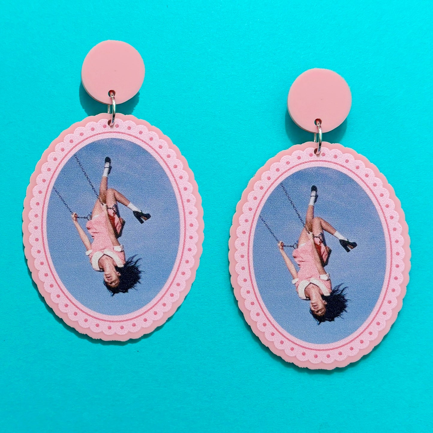 Olivia Sad Girl Cameo Drop Earrings
