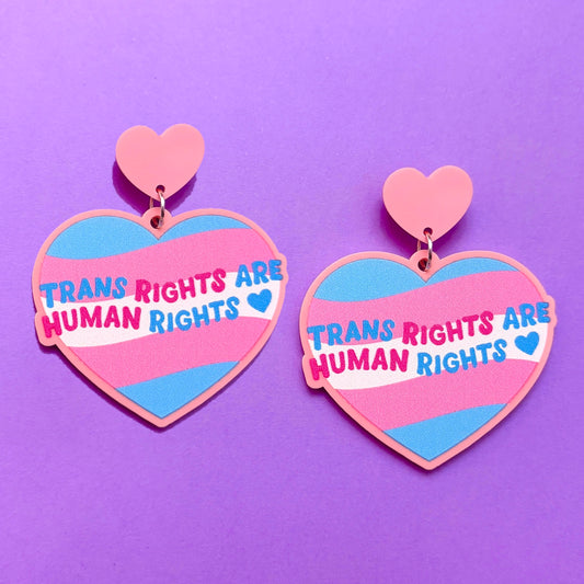 Trans Rights Are Human Rights Drop Earrings