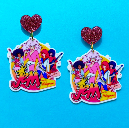 Jem & The Holograms Drop Earrings